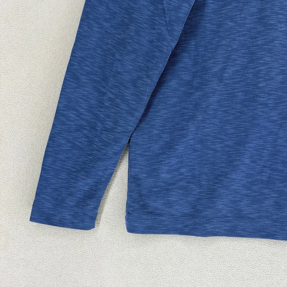 Tommy Bahama Via Del Mar Half Zip Pullover Men's M‎ Ocean Deep Heather Blue